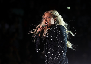 Beyoncé performing in Cleveland for a get-out-the-vote rally in November 2016Justin Sullivan/Getty Images